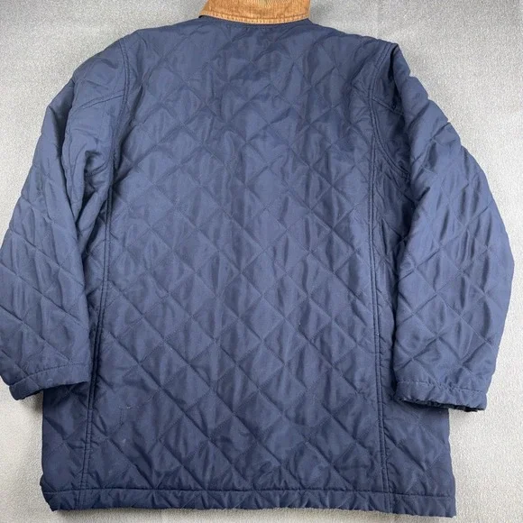 Vtg LAUREN Ralph Lauren Jacket Mens Large  Quilted Corduroy Trim Chore Barn Coat - Picture 8 of 10